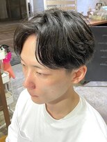 メンズココ 清澄白河店(MENS COCO)&nbsp;センターパートニュアンスパーマツーブロックメンズマッシュ