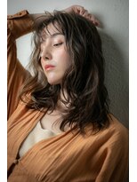 カバーヘア ブリス 川口(COVER HAIR bliss)&nbsp;グレージュアッシュ波巻きカールエアリーロングw川口20代30代