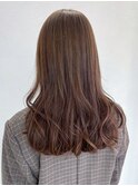 カーキベージュレイヤーロング美髪フレンチカジュアル_ba491181