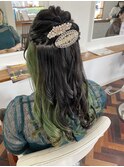 ハーフアップ