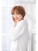 【Totia本通】大人かわいい ウェーブショート×ことりベージュ