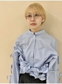 【山本】ホワイトブロンドタイトショート