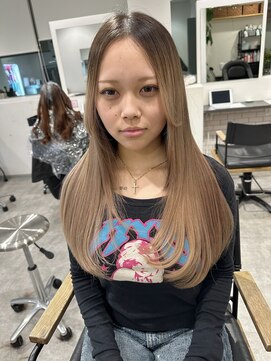 カラ ヘアーサロン(Kala Hair Salon) ハイライトバレイヤージュダブルカラーケアブリーチ20代30代