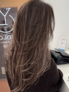 ヘアーサロングランデ(HAIR SALON GRANDE) ハイライトカラーミルクティーベージュレイヤーカット