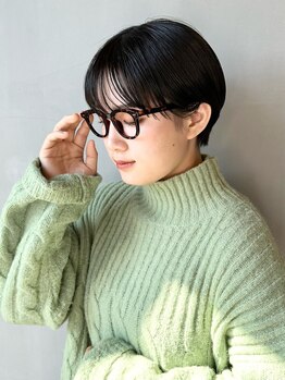 リンネ(Lin'ne)の写真/≪クチコミ多数≫小顔効果ショートに定評あり！ハサミの入れ方一つ一つにこだわる事でベストなバランスを。