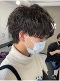 シャドウパーマメンズカットスパイラルパーマツイスパ波巻き