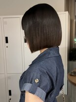 ラフ 新宿(Laff)&nbsp;20代30代切りっぱなしボブ/縮毛矯正/切りっぱなし/暗髪ボブ