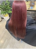 【colors 田宮】ワインレッドロングレイヤー