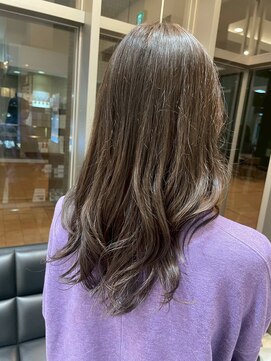 髪質改善/顔周りレイヤーカット/グレージュ[千葉/千葉駅]