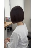 切りっぱなしボブ×モカブラウン