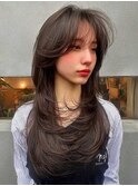 レイヤーカット/ウルフカット/ブリーチーカラー/ダブルカラー