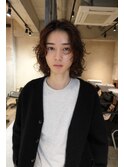 アンニュイパーマ ジェンダーレス ロン毛ボブ