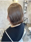ボブイヤリングカラー×ブリーチカラー◎大人可愛い透明感