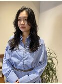 30代からの大人上品なレイヤーカット×巻き髪風パーマ
