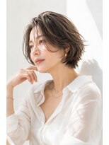 アッシュ 学芸大学店(Ash)&nbsp;ショートボブ/大人女性/ベージュアッシュ/白髪ぼかし/脱白髪染め
