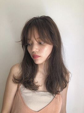 パール(PearL) 《PearL》ルーズロング×ラベンダーベージュカラー