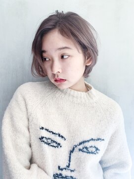 アイティー バイ アルバム 浦和店(IT by ALBUM) ナチュラルボブ_ハイライトカラーセミウェットウェーブ_37302