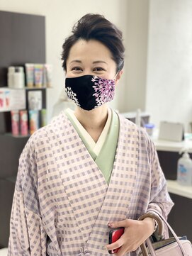 ヘアセットサロンエッジ(Edge) お着物でフワ盛りアップスタイル