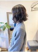 【宮本大輔】コテ巻き風 無造作 小顔ボブ ニュアンスパーマ