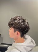 『ツイストスパイラルパーマ』ショートマッシュ
