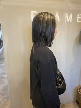 フレーム なんば店(FRAME) ▽ハイライト×ボブ