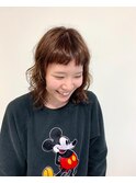 ボブパーマ/黒髪パーマ/切りっぱなしボブ/ショートボブ