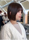 ◇ボブ 縮毛矯正 髪質改善 表参道 暗髪 顔周りカット