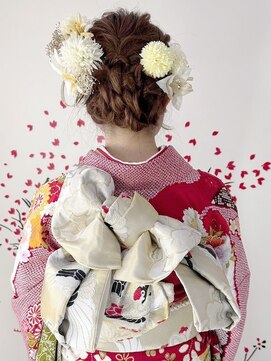 パーティー PAR-TY 芦屋店 【ヘアアレンジ】あみこみアップスタイル【着付け】