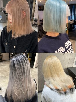 ノエ 心斎橋(Noe)の写真/ブリーチ・ハイトーンや暗髪でもツヤ感のある仕上がりに*なりたいスタイルを叶えてくれる技術力が魅力◎