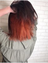 ラックスビーギャラリー なんば駅前店(LUXBE GALLERY)&nbsp;＊津村＊style by LUXBE＊インナーカラー☆アプリコット