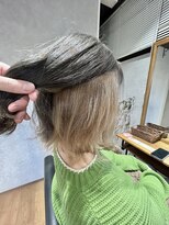 ビスイル 秋葉原店(Vis ill) くびレイヤーエモージュ斜めバング小顔似合わせカットボブ