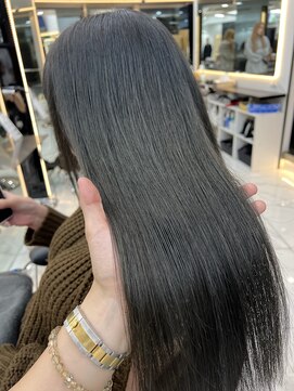 ラピス 渋谷本店(Lapis) ブルーブラック/髪質改善/艶髪ストレート/韓国風/ブリーチなし