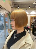【ADORE 横浜】ぱっつんボブ×ブロンドカラー