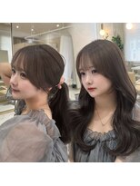 ジーナ 博多筑紫口(Zina)&nbsp;【くすみグレージュ】小顔お顔周りカット