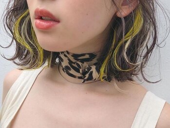 バブー バイ ビューティービースト アカデミー 福岡店(ba-boo)の写真/【インナー】ケアブリーチ＋ワンカラー￥8800/【ハイライト】ケアブリーチハイライト+ワンカラー￥9200★★