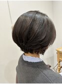 艶ブラウン×ショートボブ