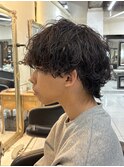 シャドウパーマ 無造作パーマ ウルフ メンズパーマ 刈り上げ