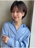 似合わせショートボブ30代40代小顔銀座ひし形前上がり縮毛矯正