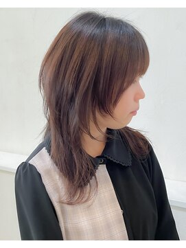 セットアップ 岡山北長瀬店(SET-UP) レイヤーカット ウルフ ハッシュカット アッシュベージュ