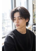 ユニオンデュオ 栄(Union Duo)&nbsp;メンズセンターパートミディ×ナチュラル毛流れ