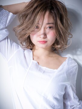 カバーヘア ブリス 川口(COVER HAIR bliss) *bliss川口*アシンメトリー＆インナーカラーラフな大人ボブｗ