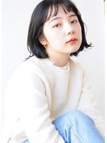 トリッカ 代官山(tricca)&nbsp;黒髪でもボブでも重たく見せない！オン眉透けバング