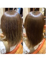 ヘアメイク アリエス 岩切店(HAIR MAKE aries) ブリーチの傷みでパサつく広がる髪も縮毛矯正で艶髪に