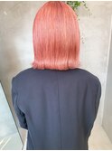 ペールピンク、薄いピンク、ピンクベージュ、ブリーチカラー