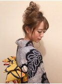 【BLUEFAIRY】浴衣ヘアセット★ふわふわ高めお団子アップ