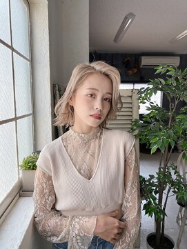 レアル 天王寺 阿倍野(REAL) ミルクティーベージュ　天王寺/あべの/ブリーチ/ミルクティー