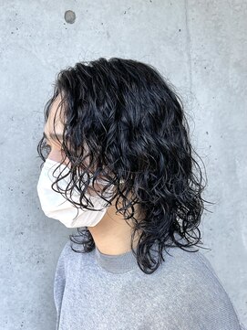 アソビ 表参道(ASOBI) ロングウルフ 大人スパイラルパーマ