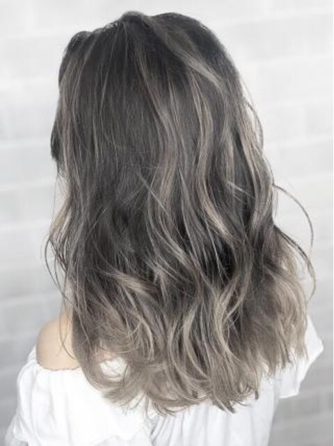 【AUBE HAIR】コントラストグラデーション_ナチュラルウェーブ