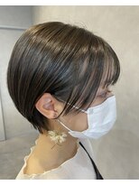 アチーブリス(achieve Liss)&nbsp;大人可愛いすっきり丸みショートヘア ツヤ髪暗髪ベージュ