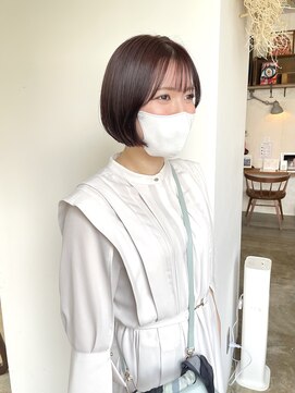 ヘアーアイストゥーレ(HAIR ICI TRE) ミニボブ ボブ 切りっぱなしボブ 担当渡辺聖